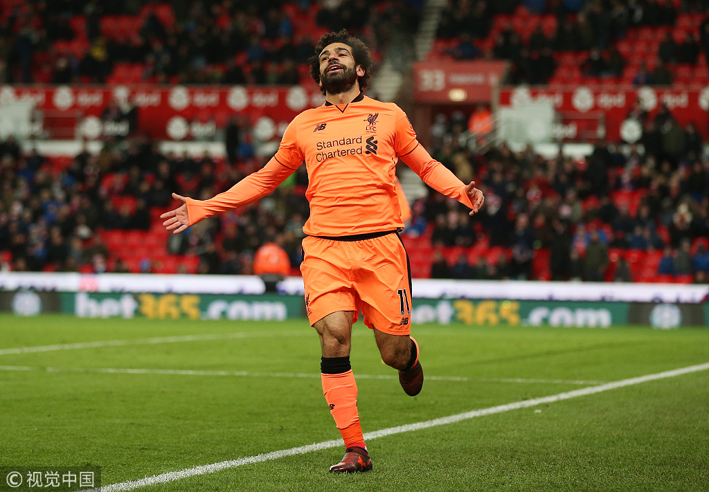  萨拉赫传射建功利物浦三球完胜阿森纳  